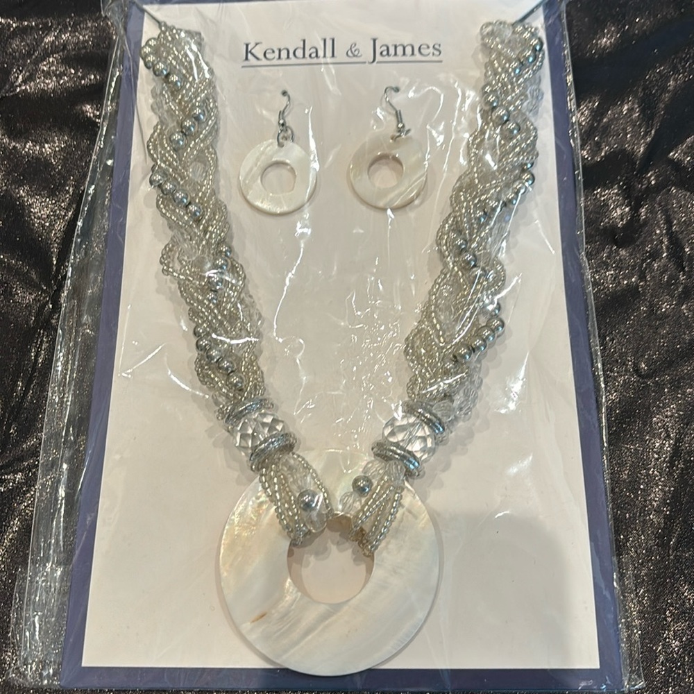 Necklace with earring, kendell and James